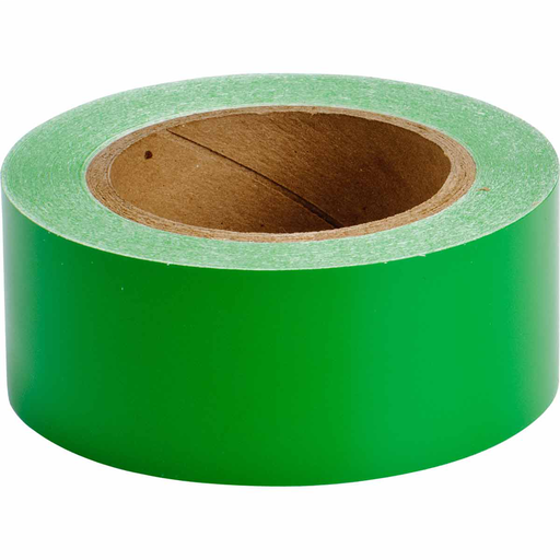 Product image for Brady 55263 Solid Color Banding Tape for Pipe Marking - Roll Form, Pressure Sensitive Vinyl, Green, 2" x 30 Yd