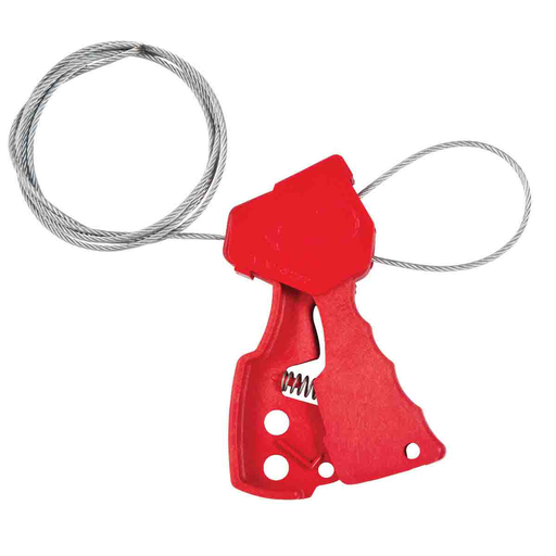 Product image for Brady 65318 Original Cable Lockout with 6' Cable, Red