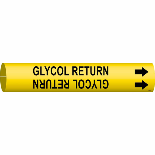 Product image for Brady 4189-C Glycol Return Pipe Marker, 2" H x 2" W, Fits Pipes 2.5" Dia. Thru 3.875" Dia.