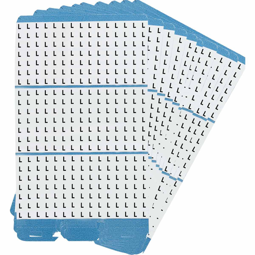 Product image for Brady PWM-L Porta-Pack® Wire Marker Book Refill - Repositionable Vinyl Cloth, Legend L