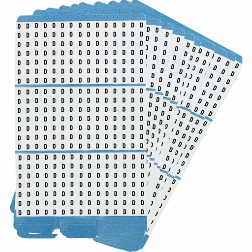 Product image for Brady PWM-D Porta-Pack® Wire Marker Book Refill - Repositionable Vinyl Cloth, Legend D