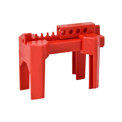 Product image for Brady BS07A-RD Small Ball Valve Lockout Device, Red Pipe Diameter Range: 1/2 to 2-1/2 in