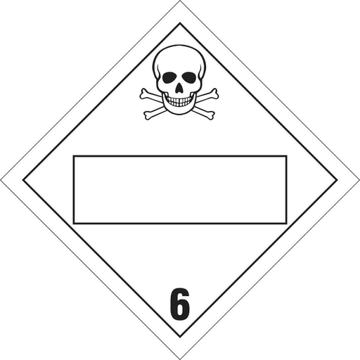 Product image for Brady 121466 Poison Labels, 6" H x 6" W x 0.004" D, Roll of 500 Labels