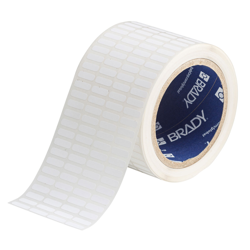 Product image for Brady THT-14-498-10 Repositionable Vinyl Cloth labels, 0.2" H x 0.65" W, Roll of 10000 Labels