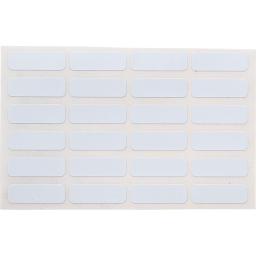 Thermal Transfer Label, 0.25" x 3", Acrylic Adhesive, White