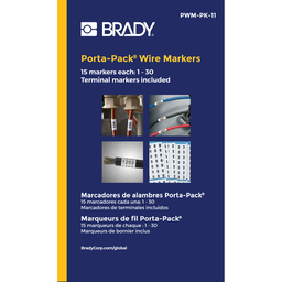 Porta-Pack® Wire Marker Book - Repositionable Vinyl Cloth, Legend 1 to 30