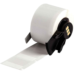 Brady PTL-19-427 BMP61 M611 TLS 2200 Self-Laminating Vinyl Wire and Cable Labels, 1" H x 1" W, Roll of 250 Labels, Clear/White