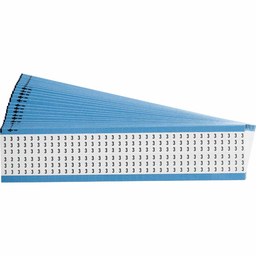 Brady WM-3-SC-PK Solid Numbers Wire Marker Card, 3