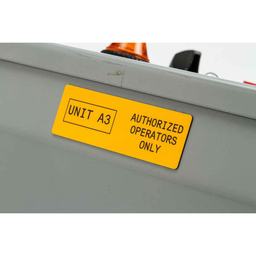 Foam Backed Raised Panel Labels, 1" H x 3" W, Yellow, Roll of 500 Labels