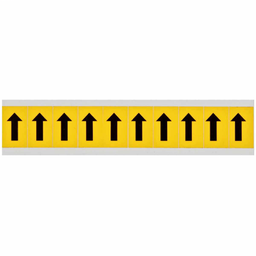 Brady 1530-ARO Arrow Symbol, 1" Character Height Black on Yellow Outdoor Numbers and Letters