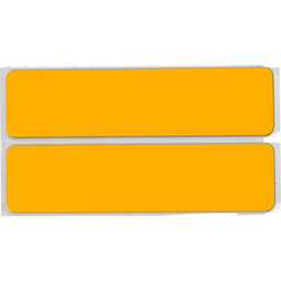 Foam Backed Raised Panel Labels, 1" H x 3" W, Yellow, Roll of 500 Labels