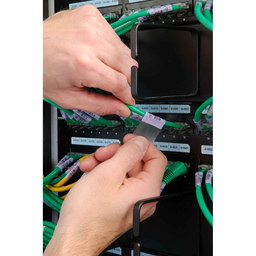 BMP51 BMP53 BMP41 Self-Laminating Vinyl Wire and Cable Labels, 1.5" H x 0.5" W, Roll of 180 Labels, Printable Area Dimension 0.5" H x 0.75" W