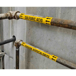 INSTRUMENT AIR Pipe Marker, 2.25" H x 2.75" W, Card of 3 Each, Fits Pipes 0.75" Dia. or Smaller