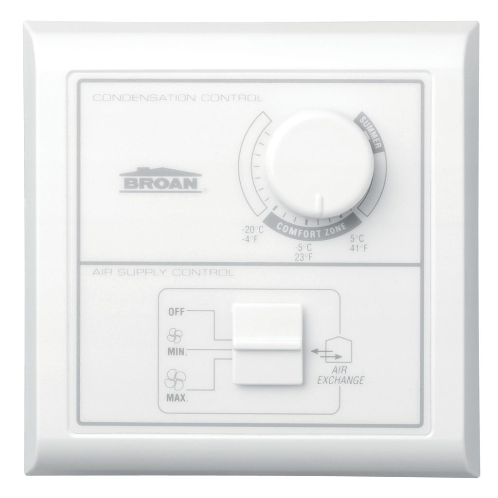 Product image for BROAN VT1W Basic Wall Control. Off-
