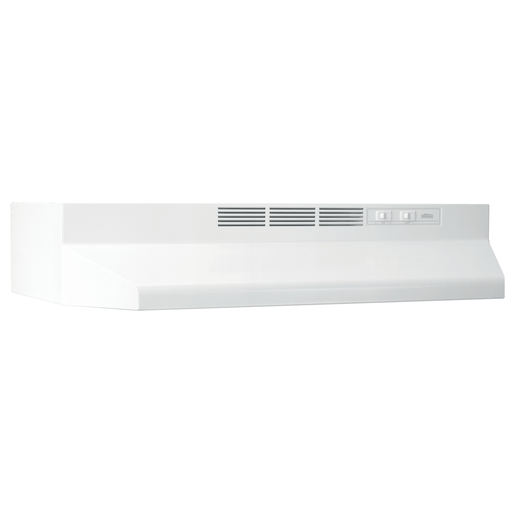 Product image for Broan 413001 2 Amp 120 Volt 30 x 17-1/2 x 6 Inch White Monochromatic Non-Ducted Range Hood