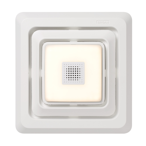 Product image for NUT-BRO FG800SPKS BROAN SENSONIC QUICK INSTALLATION BATHROOM EXHAUST FAN GRILLE WITH AN LED LIGHT AND SPEAKER (SINGLE PACK)
