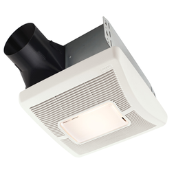 Broan A110L 1.2 Amp 110 CFM 1.3 Sones 11-1/2 x 12-1/8 Inch Grille Ventilation Fan with Lamp