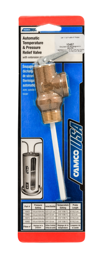 T&P Valve 3/4" w/4" Probe, 125psi (SKPK)
