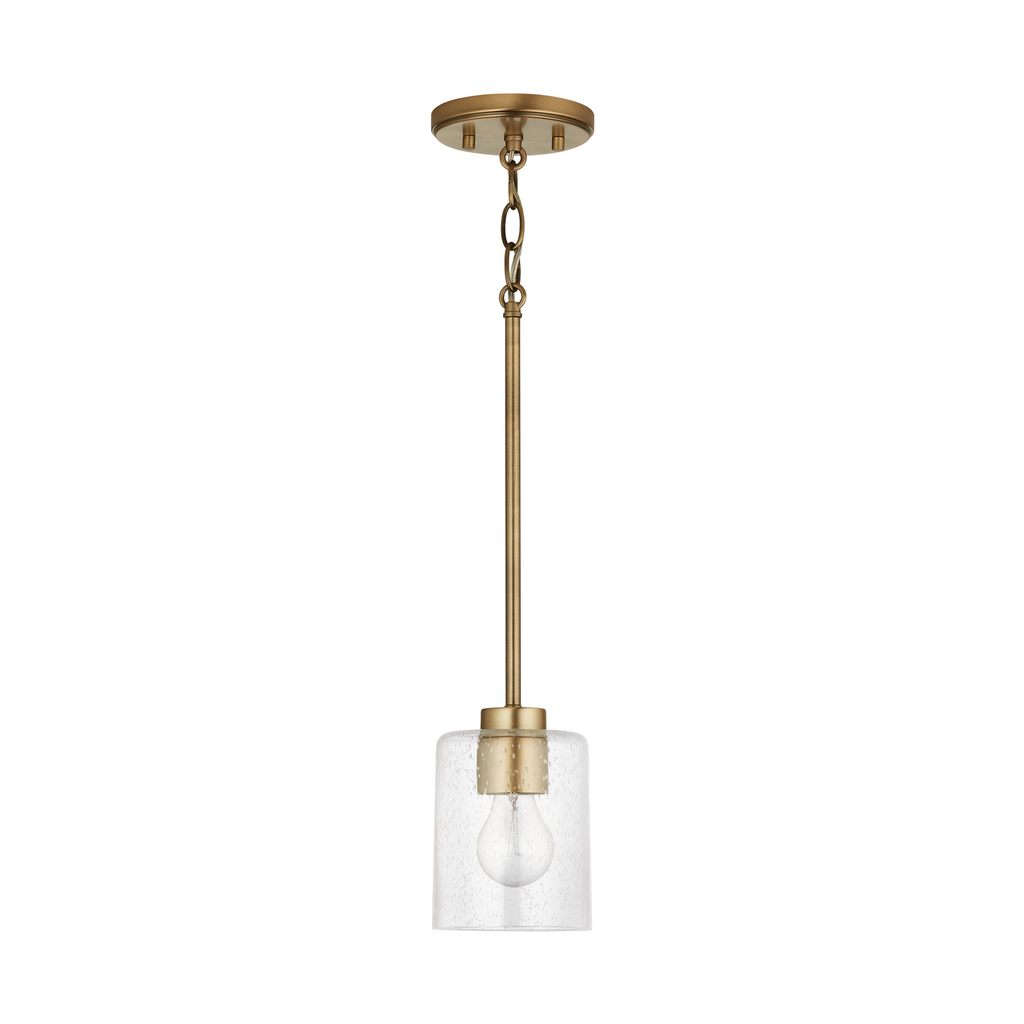 Product image for CAPLTF 328511AD-449 1 LIGHT PENDANT AGED BRASS 1 100 WATT E26 MEDIUM