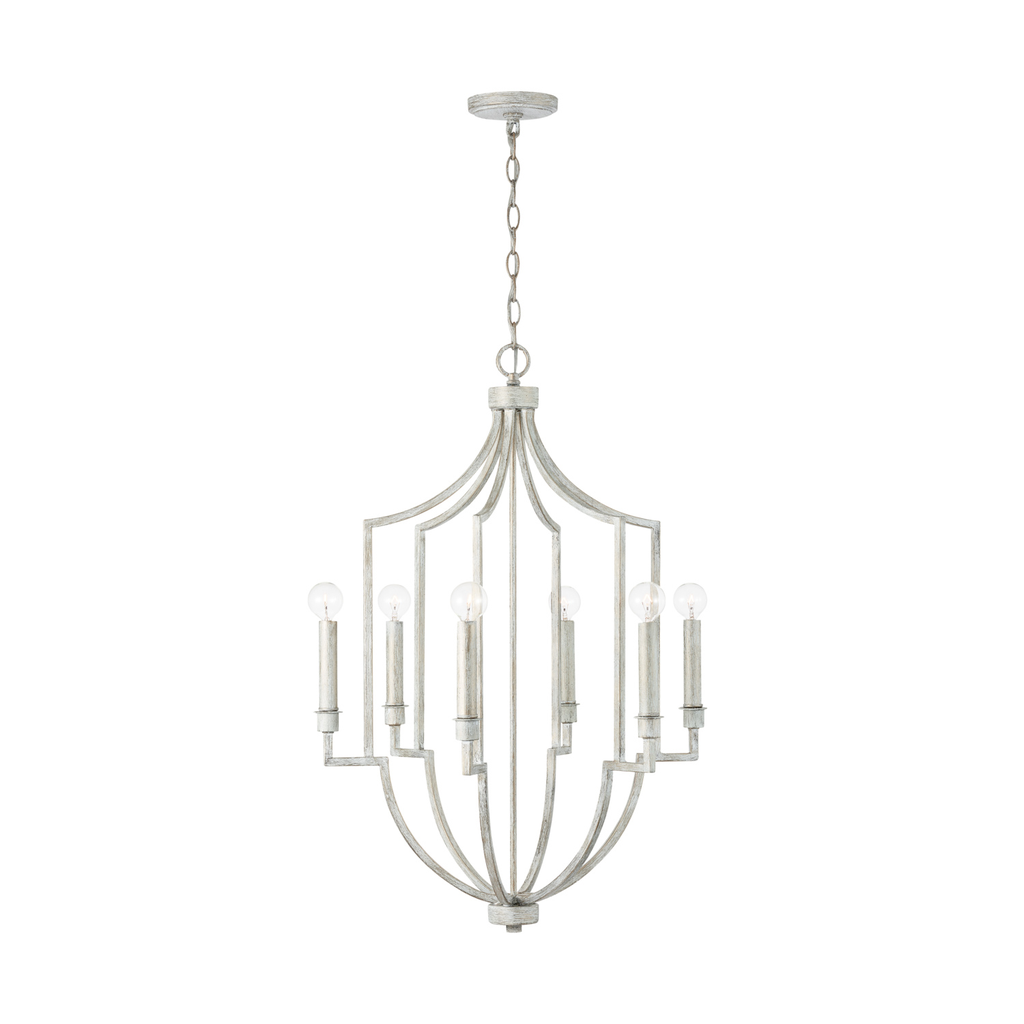 22" W x 31" H 6-Light Foyer in Winter White