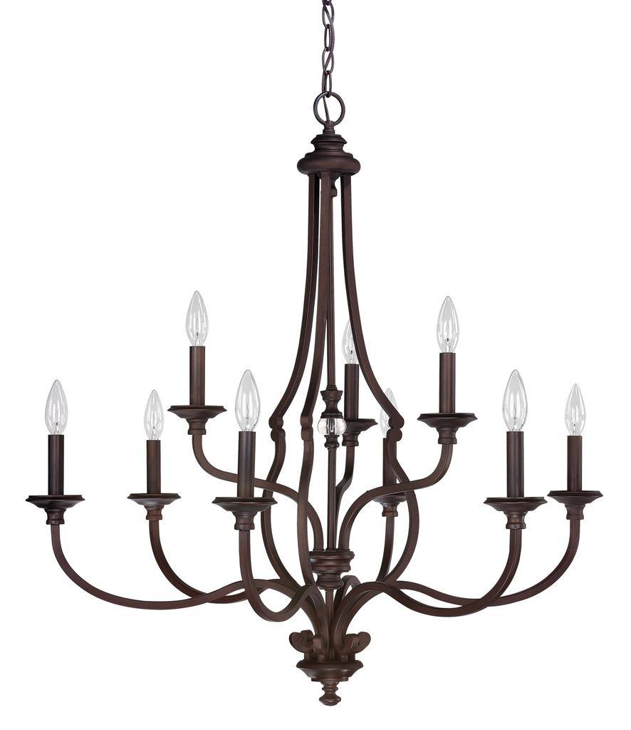 Product image for Leigh 9 Light Chandelier - Burnished Bronze