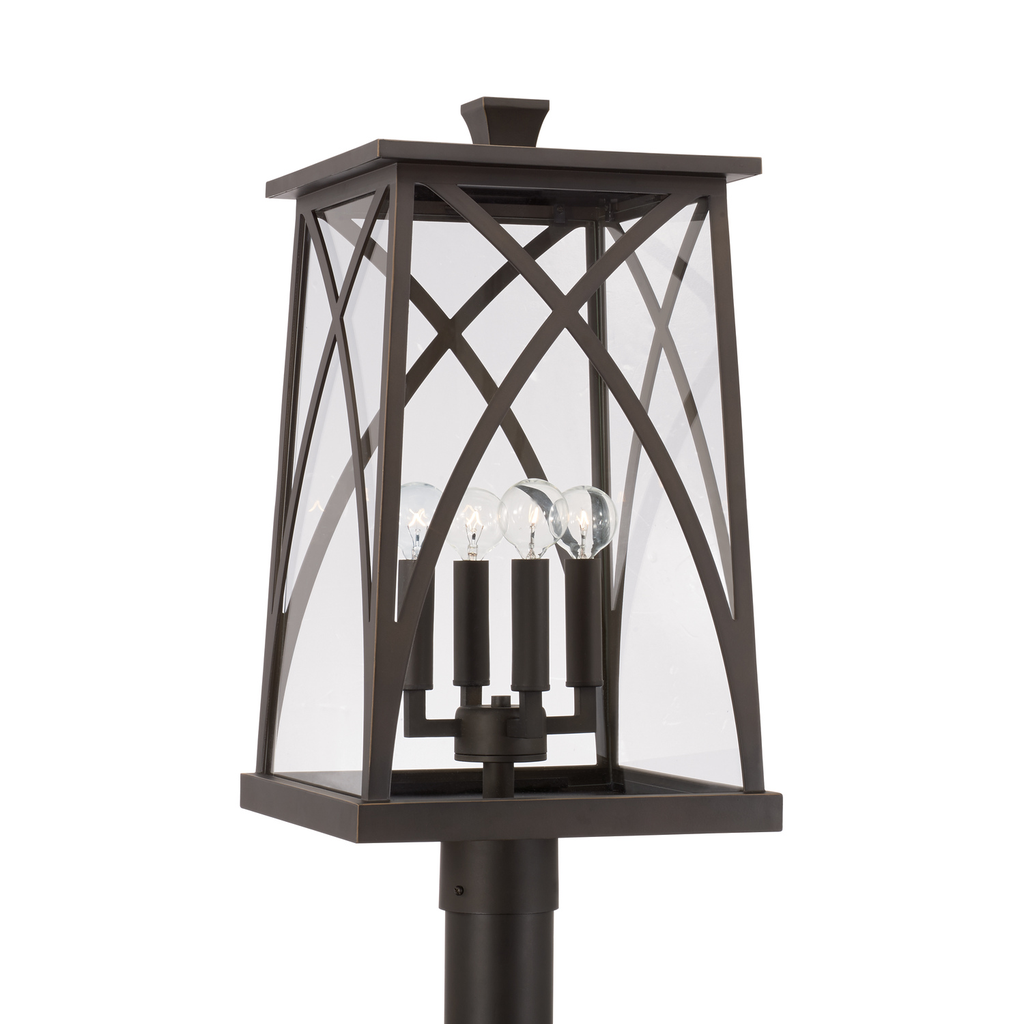 Product image for Marshall 4 Light Post Lantern - Oiled Bronze