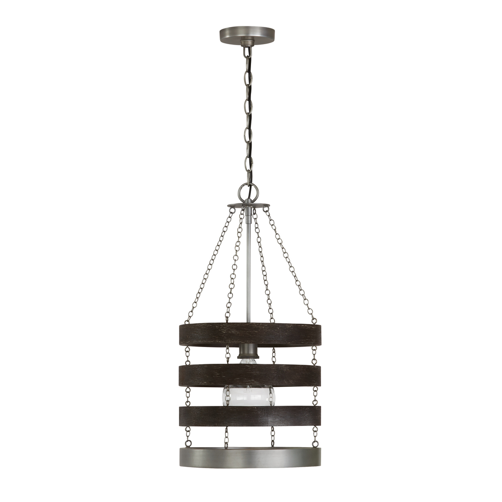 Product image for Ashton 1 Light Pendant - Carbon Gray/Matte Nickel