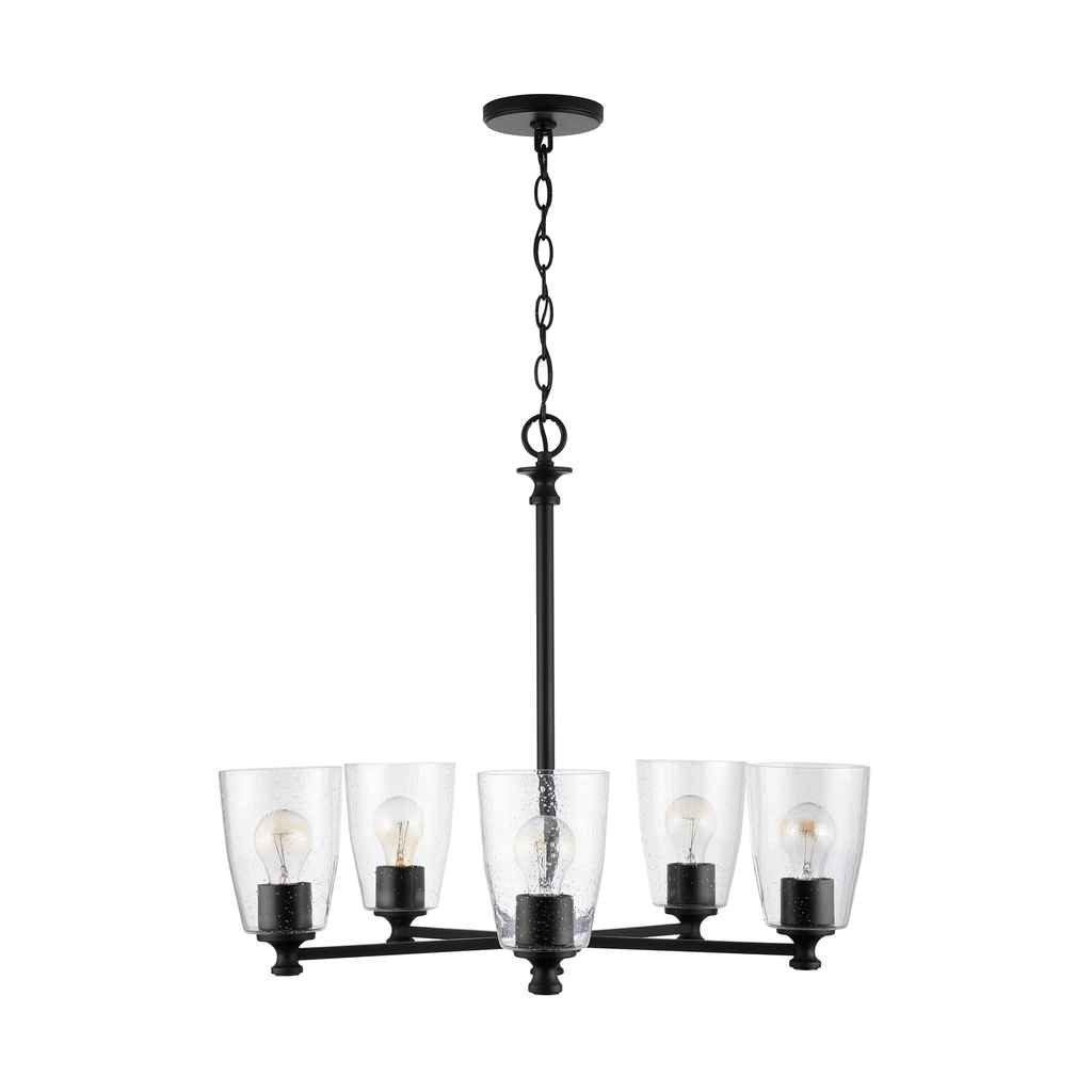 Product image for Myles 5 Light Chandelier - Matte Black