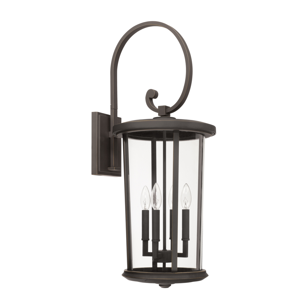 Product image for CAPLTF 926741OZ 4 LIGHT OUTDOOR WALL LANTERN OILED BRONZE