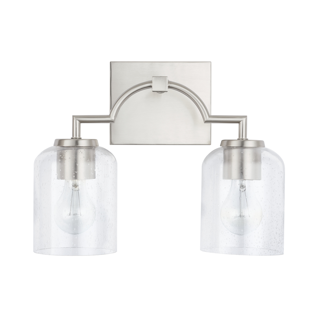 Product image for Carter 2 Light Vanity - Brushed Nickel