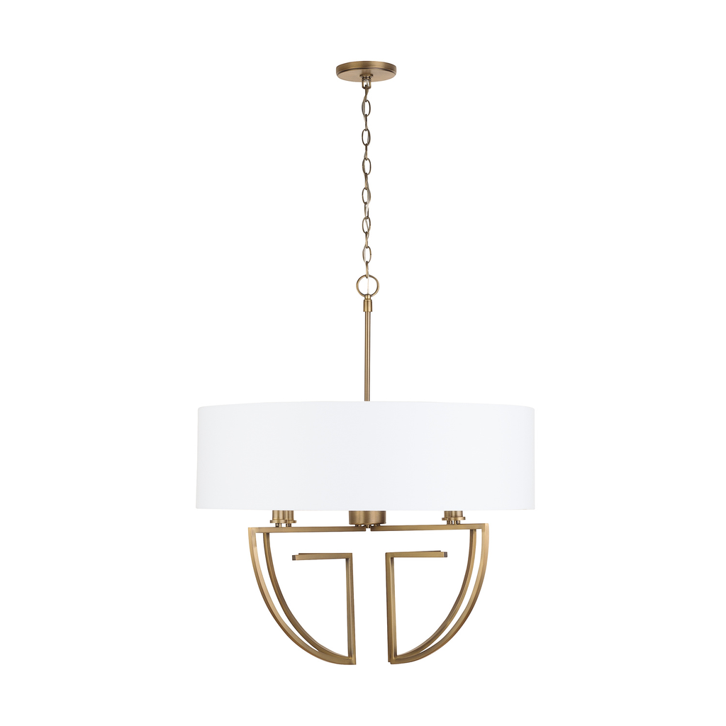 Product image for 4 Light Chandelier - Aged Brass