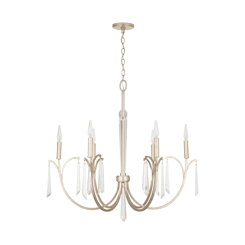 Product image for Gwyneth 6 Light Chandelier - Winter Gold
