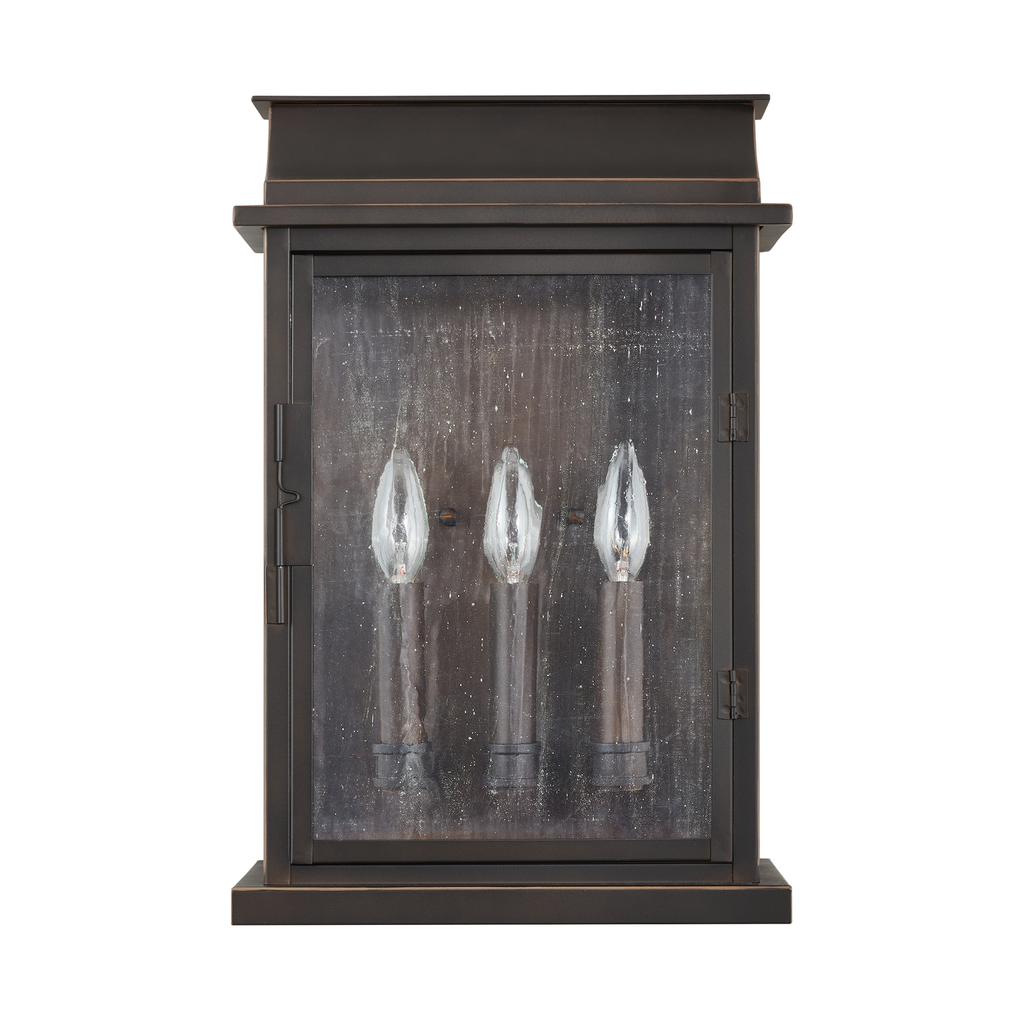 Product image for Bolton 3 Light Large Wall Lantern - Oiled Bronze