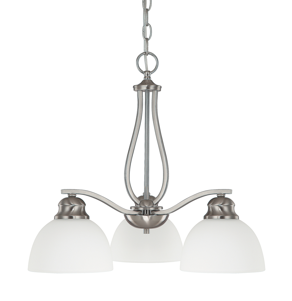 Product image for Stanton 3 Light Chandelier - Brushed Nickel