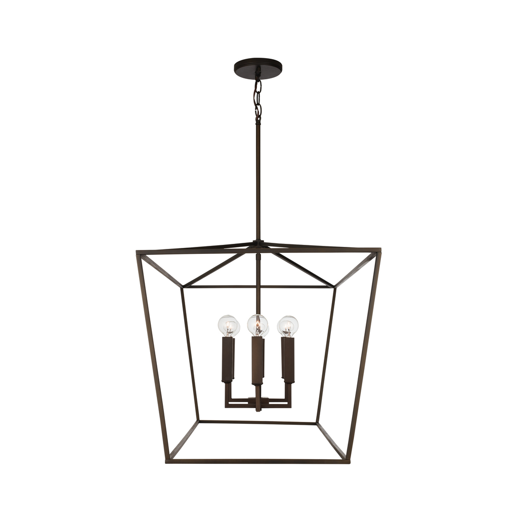 42" W x 20.5" H x 20" E 6-Light Lantern Island in Oil Rubbed Bronze
