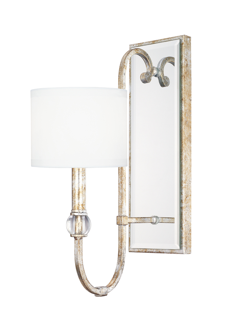 Product image for Charleston 1 Light Wall Sconce - Silver/Gold Leaf