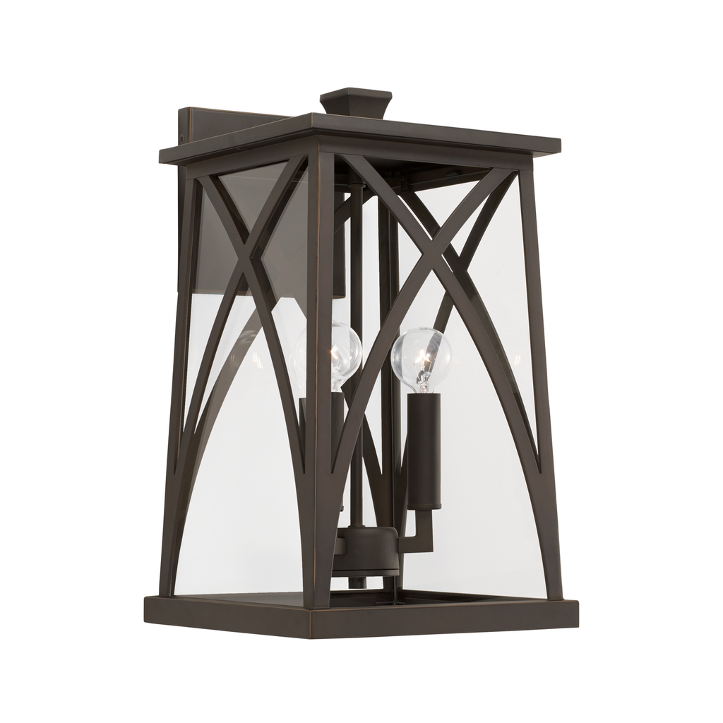 Product image for Marshall 3 Light Medium Wall Lantern - Oiled Bronze