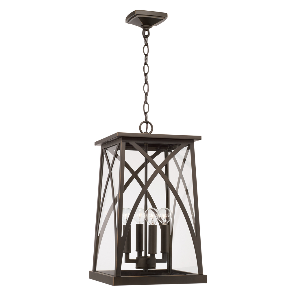 Product image for Marshall 4 Light Hanging Lantern - Oiled Bronze