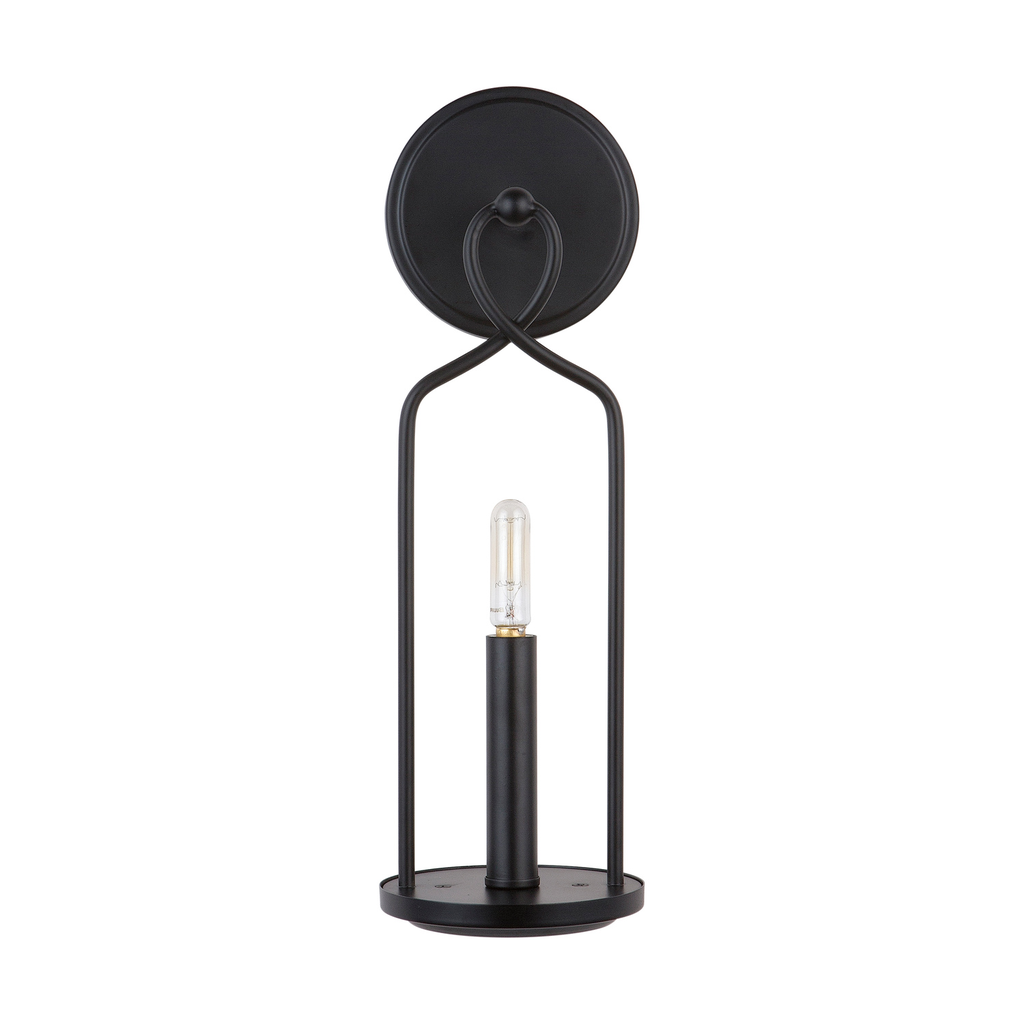 Product image for Sonnet 1 Light Wall Sconce - Matte Black