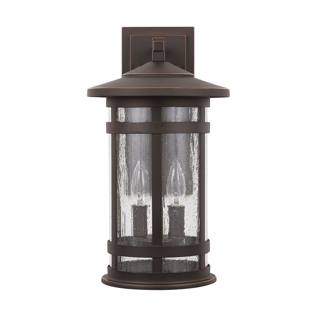 Product image for Mission Hills 2 Light Medium Wall Lantern - Oiled Bronze