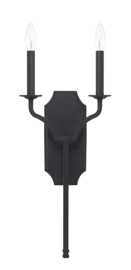 Product image for Ravenwood 2 Light Wall Sconce - Black Iron