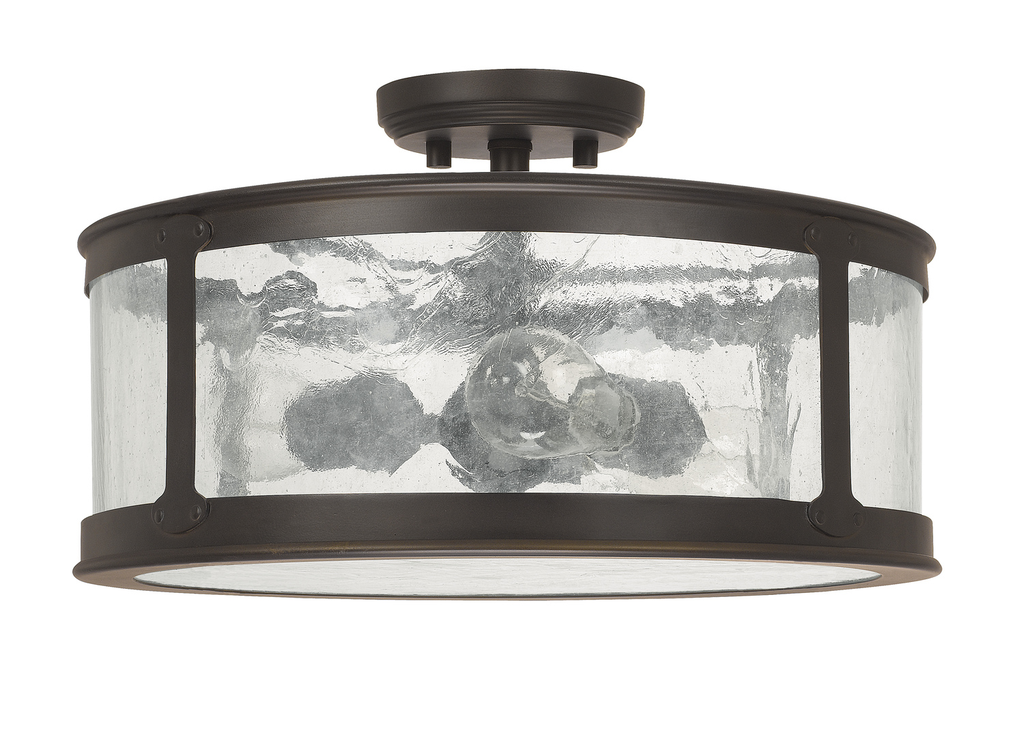 Product image for Dylan 3 Light Outdoor Semi-Flush Mount - Old Bronze