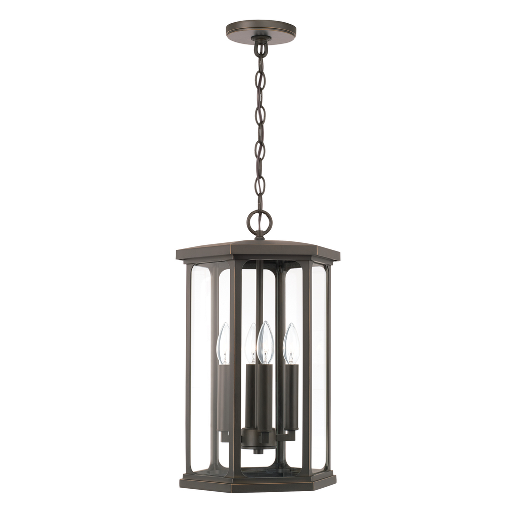 Product image for Walton 4 Light Hanging Lantern - Oiled Bronze
