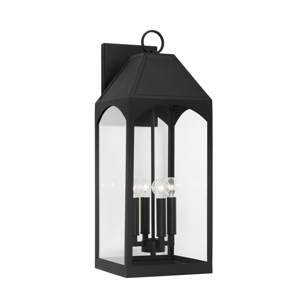 Product image for CAPLTF 946341BK 4 LIGHT OUTDOOR WALL LANTERN BLACK