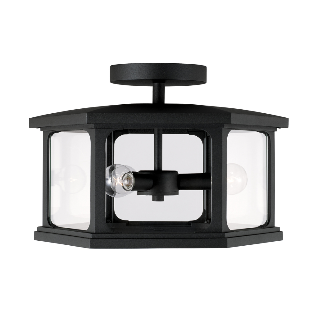 Product image for Walton 3 Light Semi-Flush Mount - Black