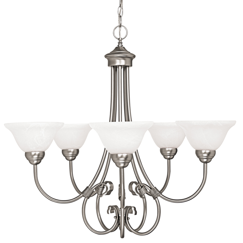 Product image for Hometown 5 Light Chandelier - Matte Nickel