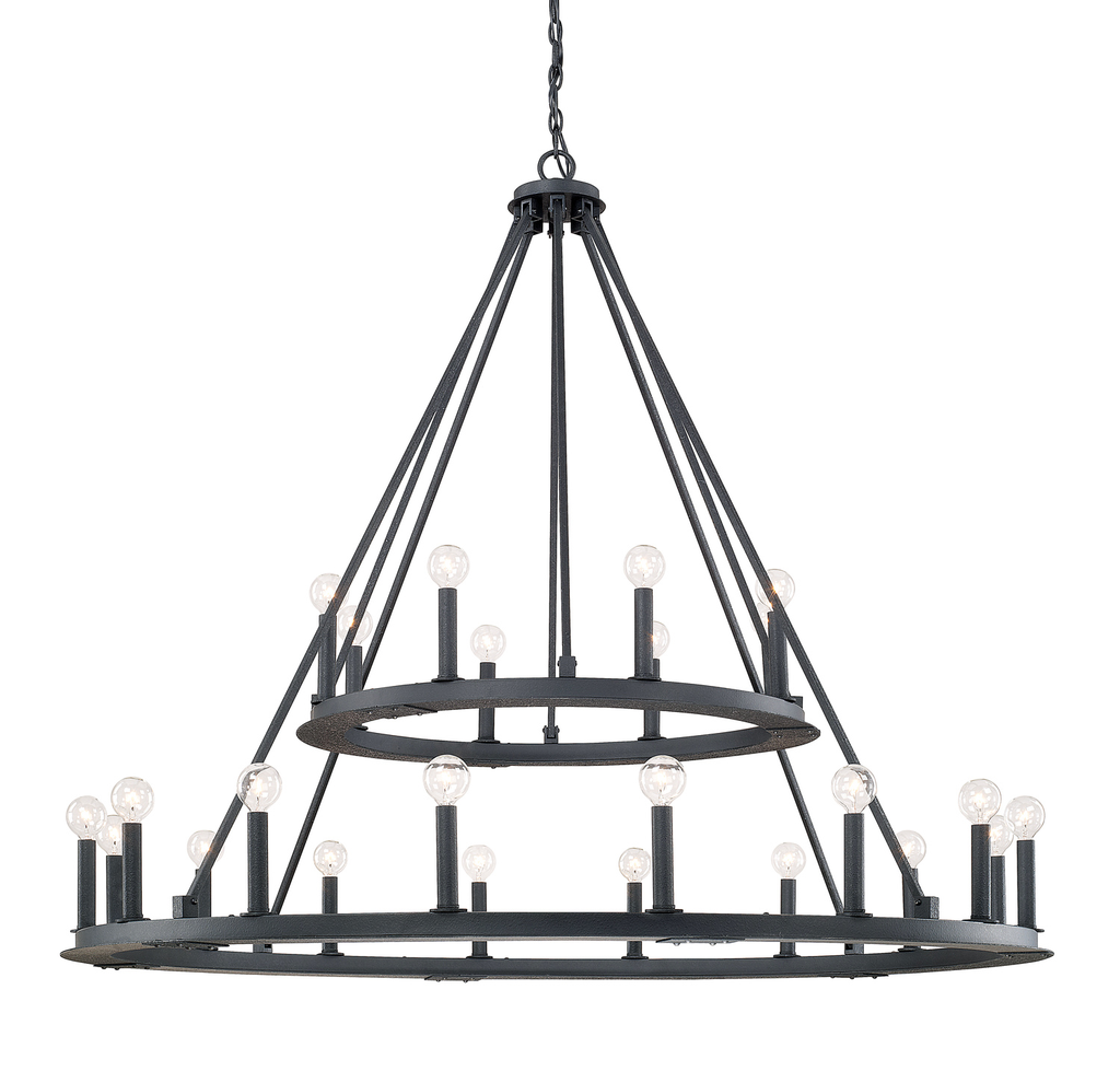 Product image for Pearson 24 Light Chandelier - Black Iron