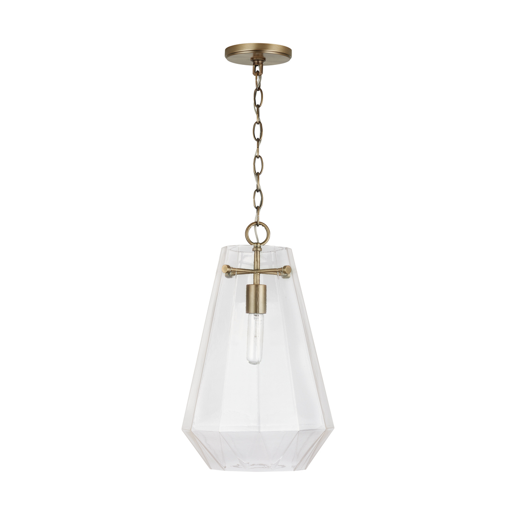 Product image for 1 Light Pendant - Aged Brass