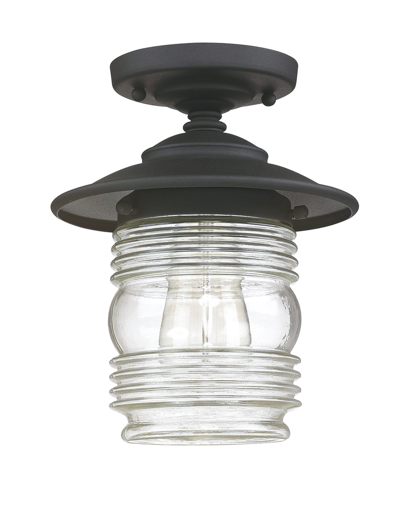 Product image for CAPLTF 9677BK 1 LIGHT OUTDOOR CEILING