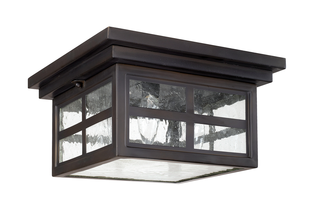 Product image for Preston 3 Light Outdoor Flush Mount - Old Bronze